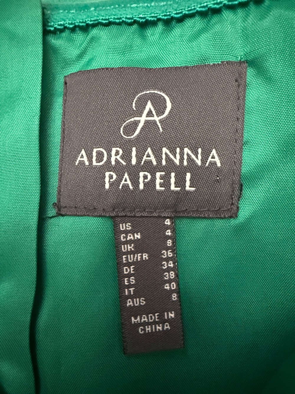 Adrianna Papell Off-The-Shoulder Emerald Green Dress - Picture 3 of 9